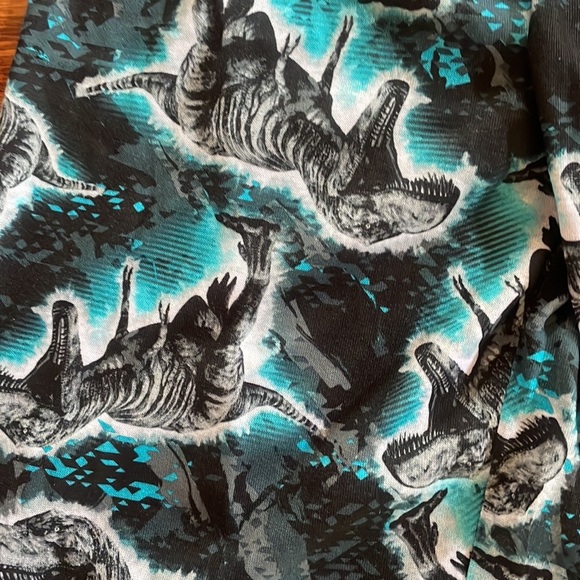 NWT boys dinosaur print 2 piece short set sleeveless top / T-shirt size L 10/12 - Picture 11 of 11